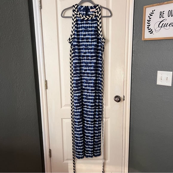 Tory Burch Pelton Blue Tie-Dye Maxi Dress, Large - Picture 14 of 14